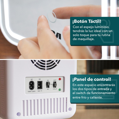 Rca Mini Refrigerador Con Espejo Rc-4e Color Blanco