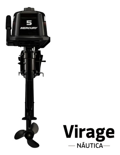 Motor De Popa Mercury 5hp 5mh Rabeta 15'' 2 Tempos