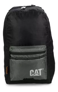 Mochila Caterpillar Cat Impermeable 84313-528 Color Negro Con Verde Diseño de la tela Liso con logo de la marca