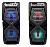 Comprar Parlante Portatil Bluetooth Kanji Dance Led Radio Fm Usb Aux Color Negro