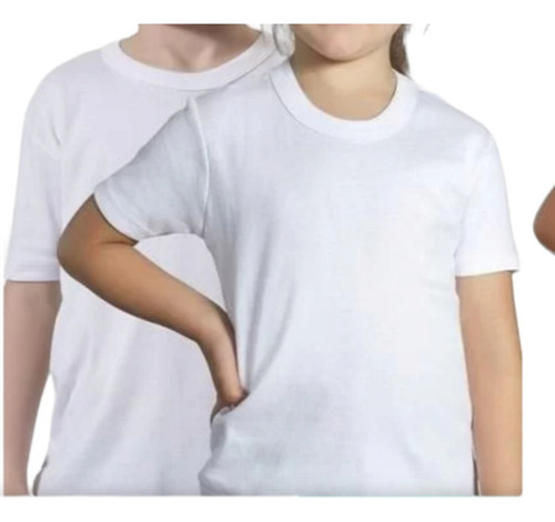 Pack 3 Camisetas Niño Manga Corta Algodón Blancas Unisex
