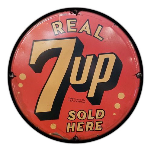 #638 - Cuadro Decorativo Vintage - 7up Seven Up Bar No Chapa