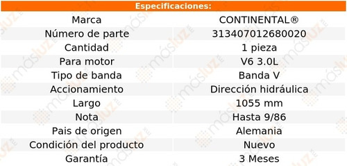 Banda 1055 Mm Acc 300zx V6 3.0l 85/87 Dirección Hidráulica