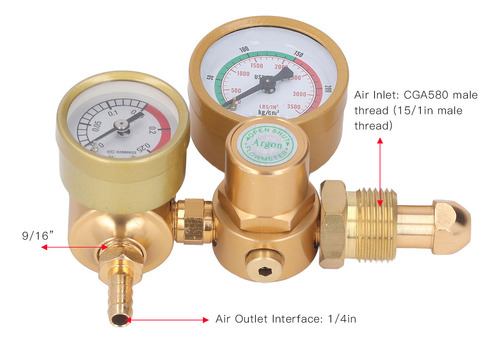 Regulador De Soldadura De Gas De Argón Co2