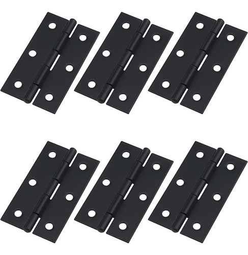 Set De 6 Bisagras Para Puerta De Armario Antrader, Negras