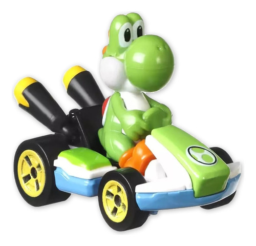 Carrito Mario Kart Hot Wheels 1:64, Mattel Gbg25 Color Yoshi Standard Kart