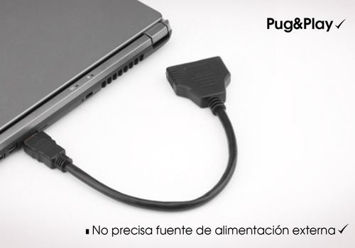 Splitter Hdmi 1x2 Cable Adaptador Derivador 1080p Espejo
