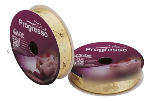 Fita De Cetim Dourada 15 Mm Princesas 10 Mt Fitas Progresso