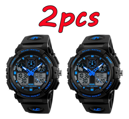 Reloj Electrónico Masculino Skmei 1270 Cuarzo Digital De 2 P