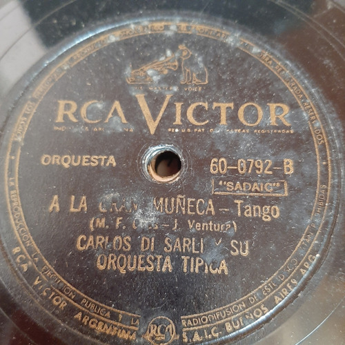 Pasta Carlos Di Sarli Orq Tip Jorge Duran Rca Victor C485