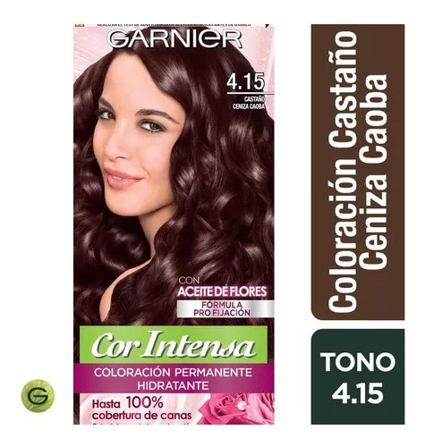 Tintura Garnier Cor Intensa Tono 4.15 Castaño Cenizo Caoba