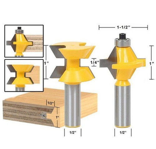 2 Fresas/brocas Router Ensamble Machiembrar Madera Hasta 1''