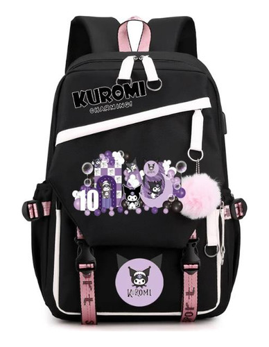 Mochila Sanrio Kuromi, Moderna Para Niñas, Mochila De Gran