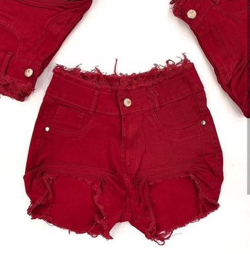 short hot pants vermelho