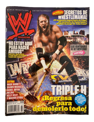 Revista Wwe Magazine #27 Triple H World Wrestling Feb 2011 (Usado)