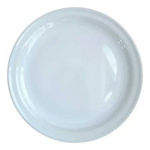 Plato Trinche De 27 Cm Loza Blanca Santa Anita 50 Pzs.