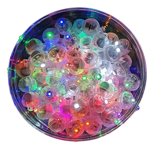 Luces Led Burbuja Para Globos Decorativa Fiestas Multicolor