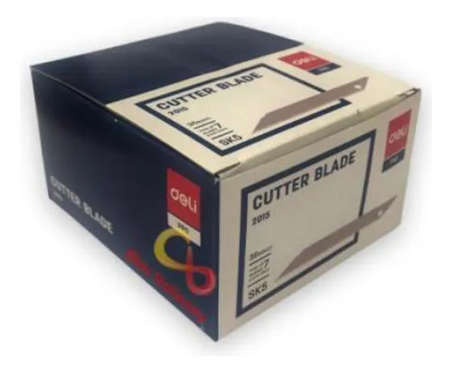 Caja X 36 Estuches Cuchillas Cutter 30° 2015 Deli Sk5 9 Mm