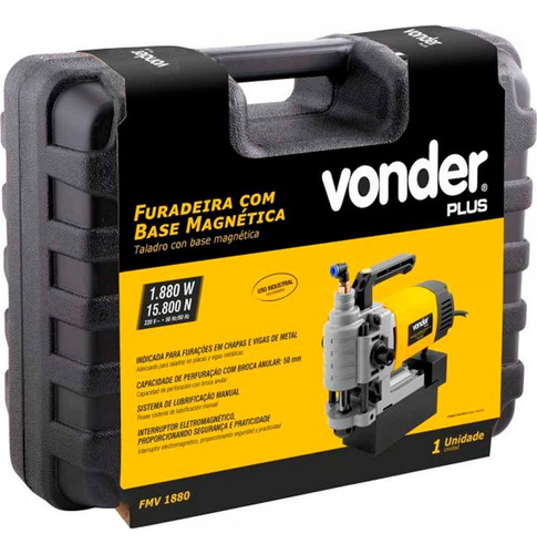 Furadeira Base Magnética Fmv 1880 Potência 1.880 W Vonder