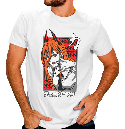 Playera Power Anime Chainsaw Man Para Hombre #18