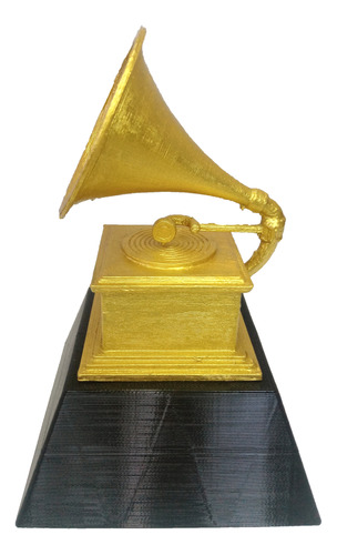 Premio Grammy Musica Latino Impreso 3d Y Pintado