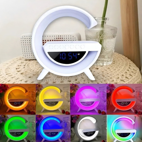 Luminária Multifuncional Bluetooth Caixa De Som Carregador Cúpula Branco Estrutura Branco 110v/220v
