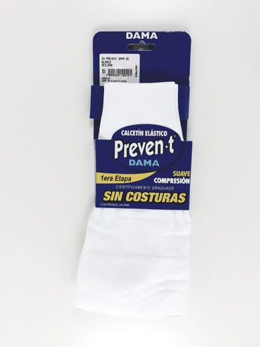 Calcetín Elastico Preven-t Dama 1ra. Etapa Compresión Suave