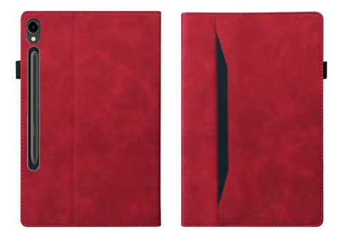 Capa De Couro Marrom Para Samsung Galaxy Tab S9+ / S8+ /