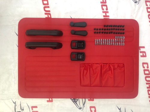 Kit De Tapas De Puerta Vw Sedan Rojas Con Accesorios