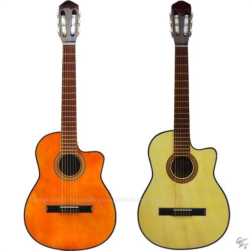 Guitarra Electrocriolla C/ Corte Acustica Funda Pua Colores