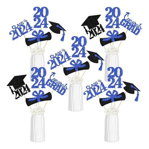 Centros De Mesa De Fiesta De Graduación Azules Para Mesas 20