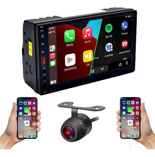 Multimidia 7 Pol Carplay Android Auto + Câmera + Moldura Golf 1999 A 2012