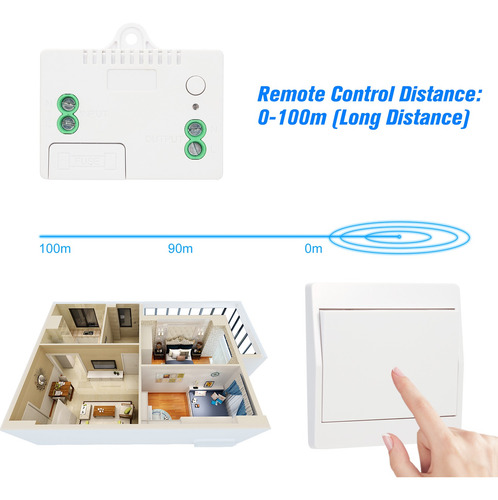 Imagen 4 de 9 de 433hmz Rf Inalámbrico Control Remoto Interruptor Módulo Y