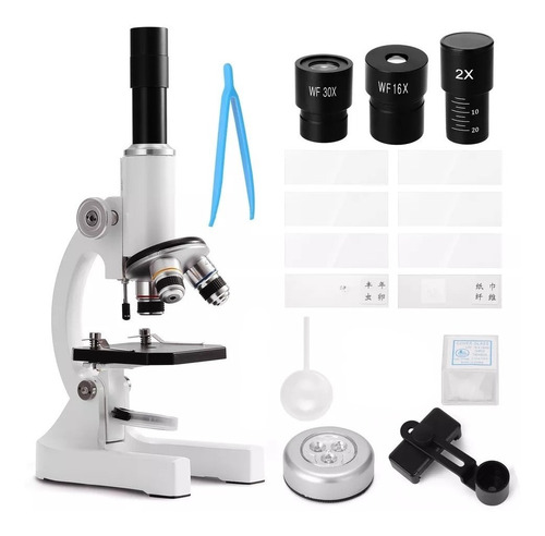 Microscópio Óptico Biológico Até 2400x - Com Acessórios