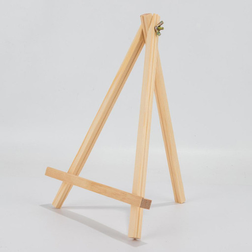 3 Unpainted Wood Table TriPod Easel Folded Canvas Photo