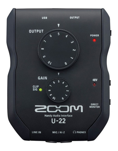 Zoom U-22 Interfaz / Placa De Audio Portátil De 2 Canales