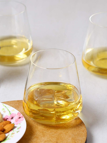 Imagen 2 de 7 de Vasos Whisky O Agua Cristal Bohemia Set X 6 Sandra 400ml