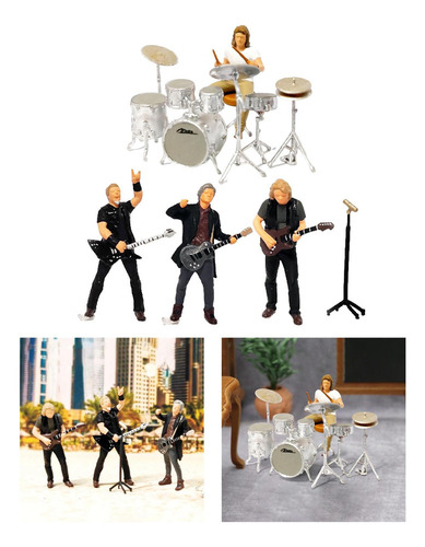 Figuras De Música Rock En Miniatura A Escala 1:64 Pintadas