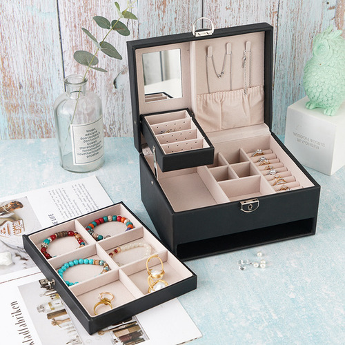 Joyero Pu Drawer Joyero De Gran Capacidad