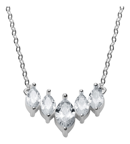 Collar Y Dije Enso 925 Para Mujer Esn146s Plateado
