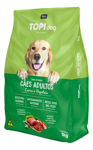 Topi Dog Gourmet X 10,1 Kg - Sabor Carne Y Vegetales