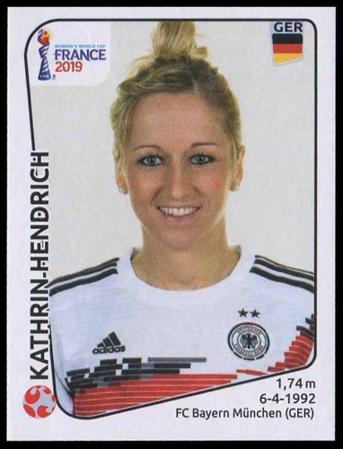 Lámina Album Mundial Femenino Francia 2019 Kathrin Hendrich