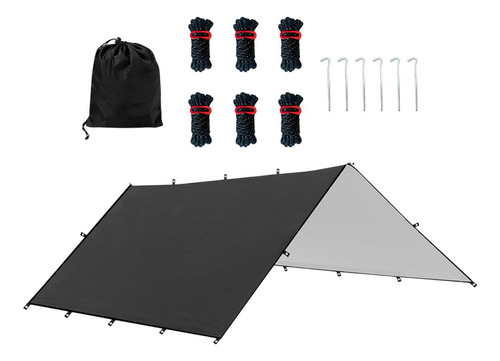 Hammock Camping Engranaje Impermeable Plegable Con Negro L