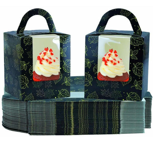 Estuche Individual Para Cupcake Portavaso Ventana Asa 50