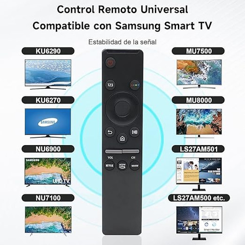KOPIRA Control Remoto para Samsung Smart TV,compatible 4K 8K LED LCD HD UHD SUHD 3D QLED QLCD Curved Frame Series de televisión