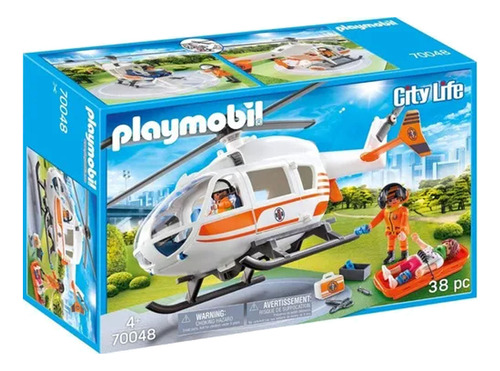 Playmobil 70048 Helicoptero De Rescate Pr.