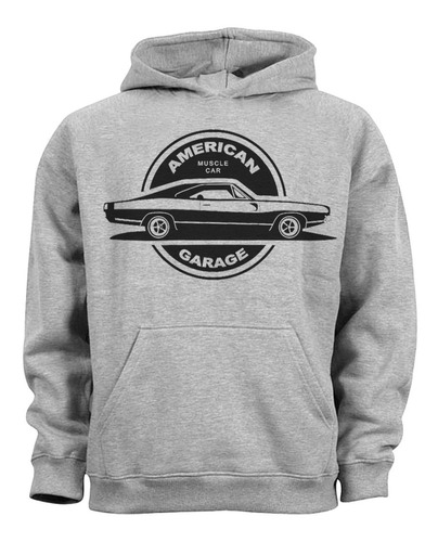 Sudadera Gris American Muscle Cars 