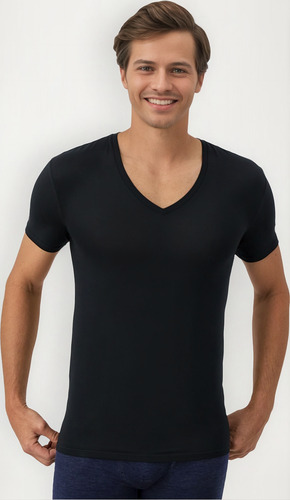 Remera Hanes Ultimate Perfect Flex Con Cuello En V
