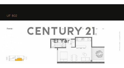 Imagen 2 de 21 de Venta En Pozo Monomabiente Al Frente Uf 802 Octavo Piso Palermo Hollywood