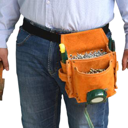 Bolsa De Cintura De Cinturón De Herramientas De La Piel De
